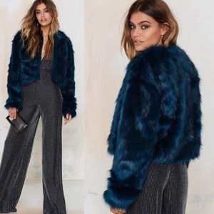 Oh my love lust for life faux fur jacket